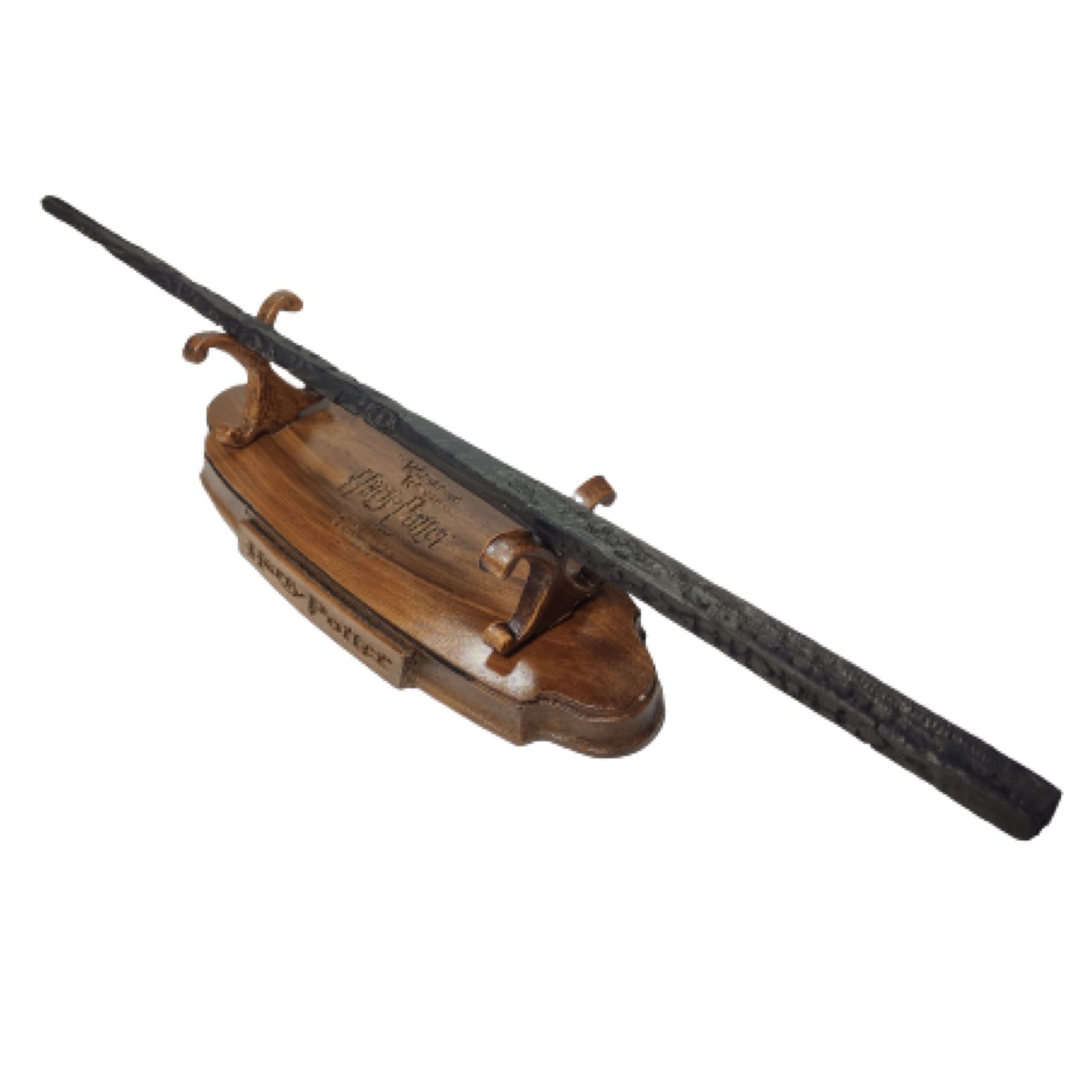 Cosplay Varita Mágica Harry Potter de Resina con Núcleo Metálico + Base Exhibidor Universal Prisionero Azkaban Sirius Black