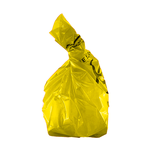 Bolsas plástico Amarillas para Residuos biológicos infecciosos y símbolo rpbi A1 LAM 30 200 paquete con 100 piezas medidas 30x40 color amarillo 