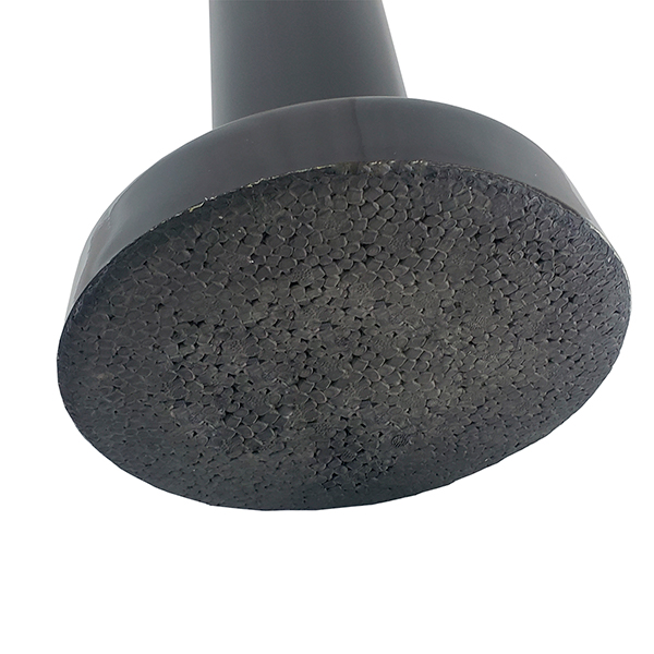 Cenicero metálico de pie tipo poste Art Center 309123 Para piso con base rejilla para apagar cigarros y tapa en acero inoxidable color negro