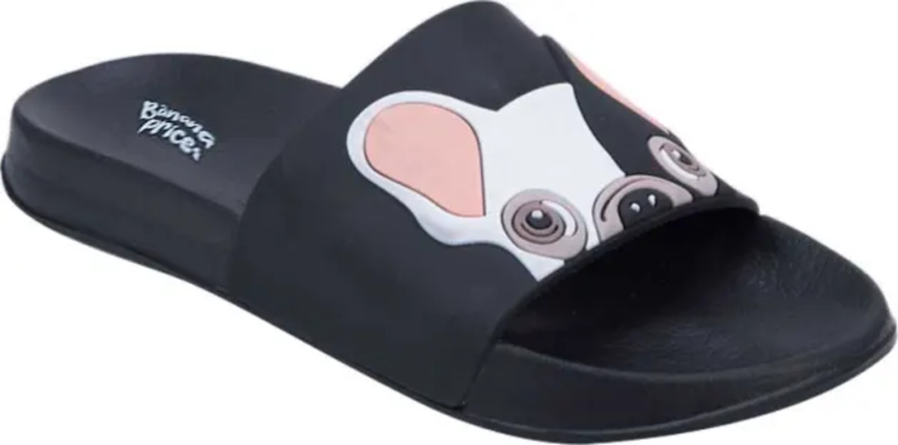 Sandalia Color Negro Para Mujer Con Imagen De Perro Banana Price 8652 985678