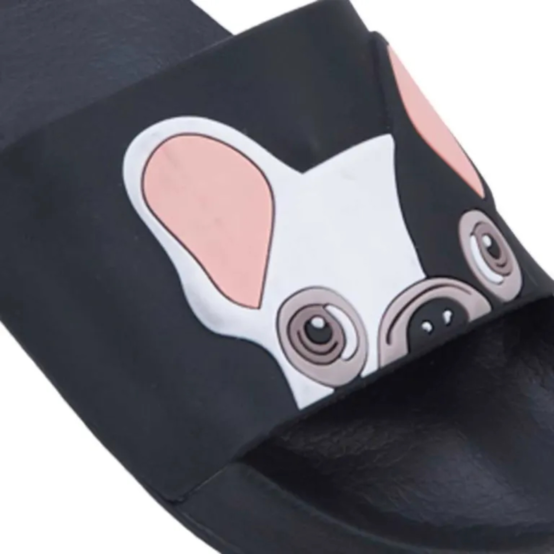 Sandalia Color Negro Para Mujer Con Imagen De Perro Banana Price 8652 985678