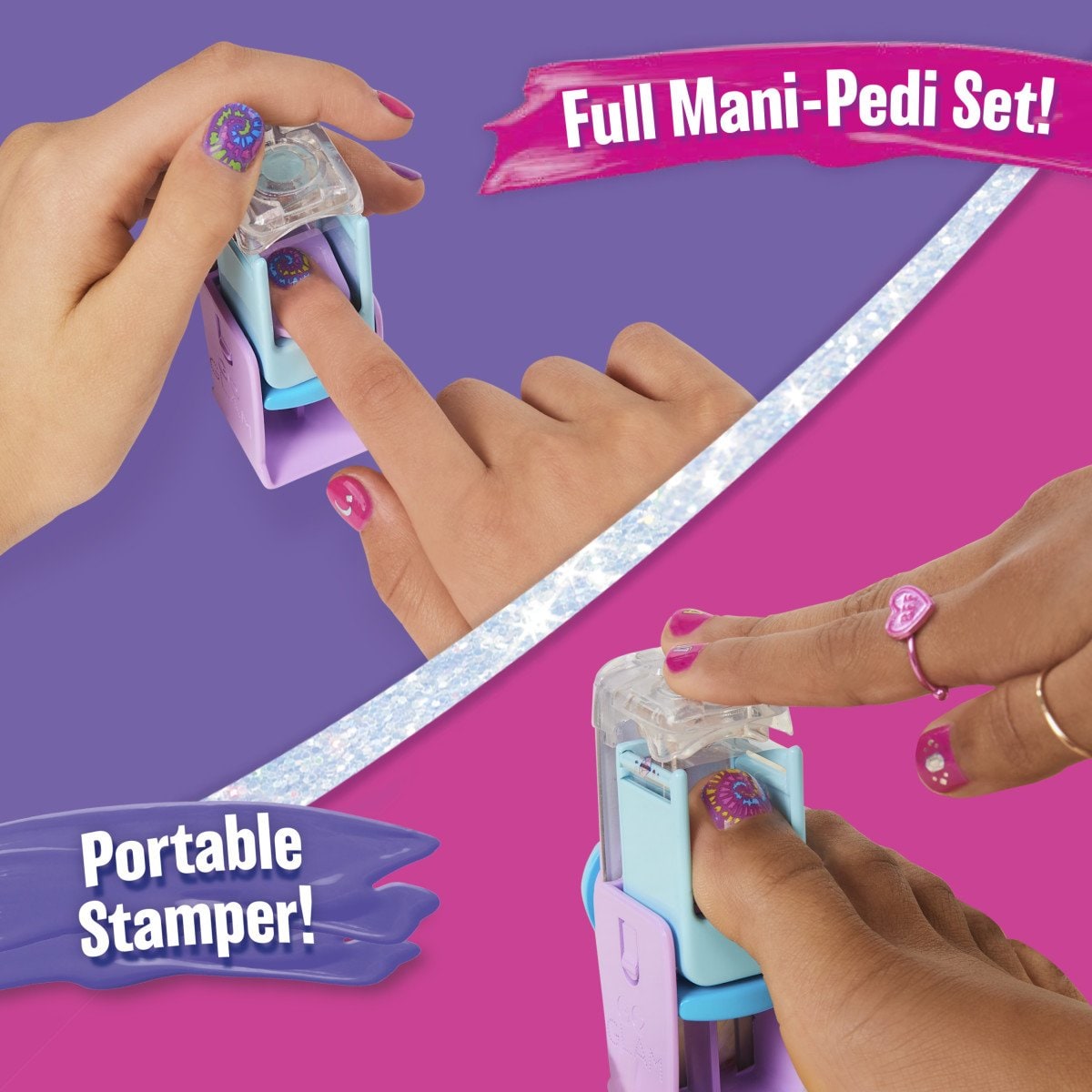 Go Glam Impresora De Uñas Nail Stamper Manos Y Pies Secador Spin Master