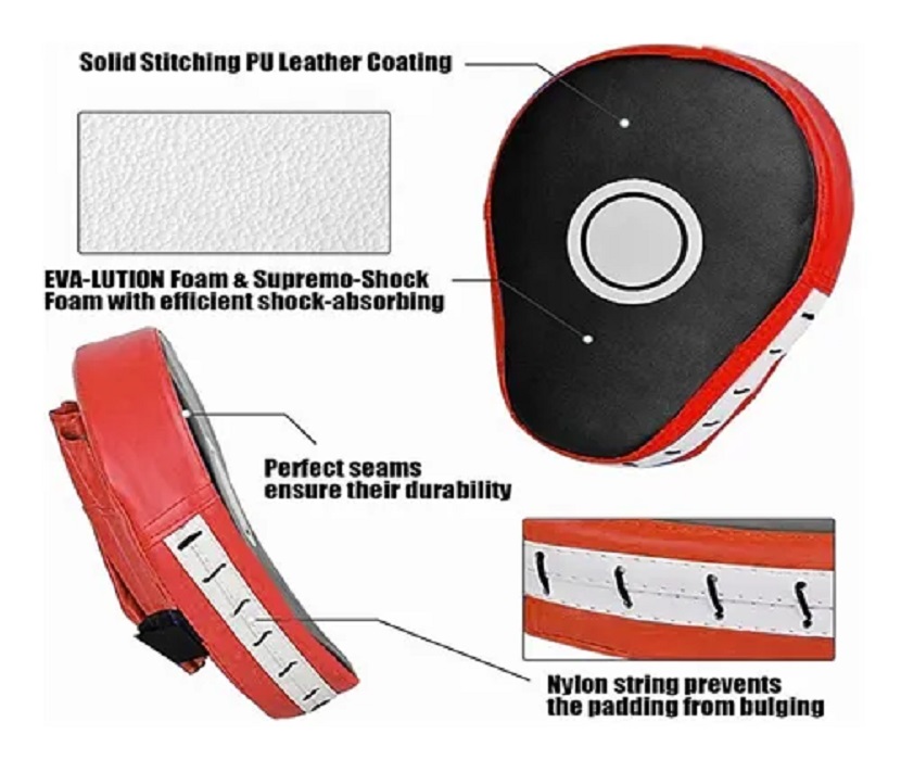 Par De Manoplas Para Boxeo y Artes Marciales Rojas