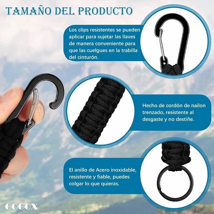 Set De 3 Mosquetones Táctico Militar Para Senderismo,camping