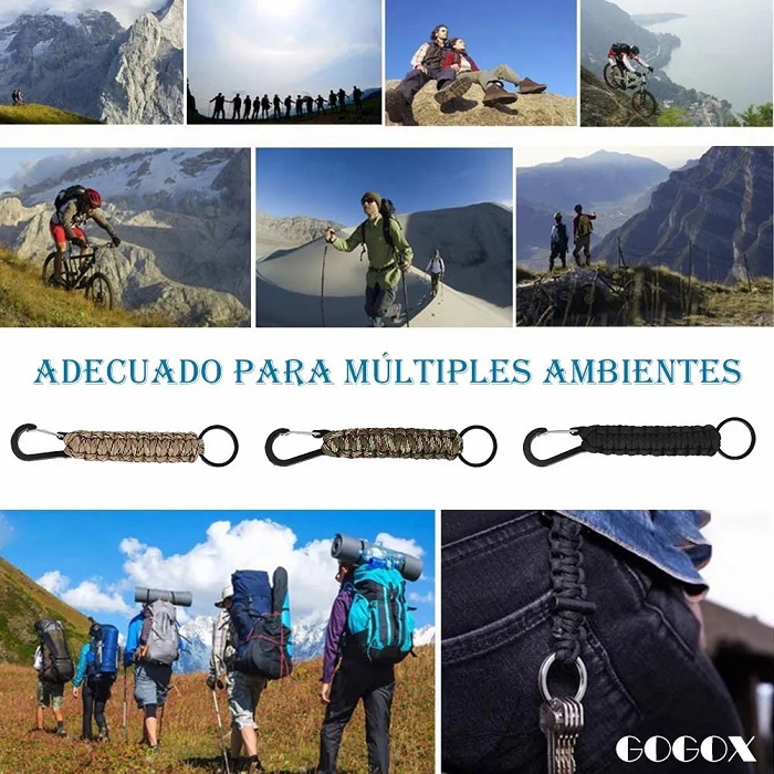 Set De 3 Mosquetones Táctico Militar Para Senderismo,camping