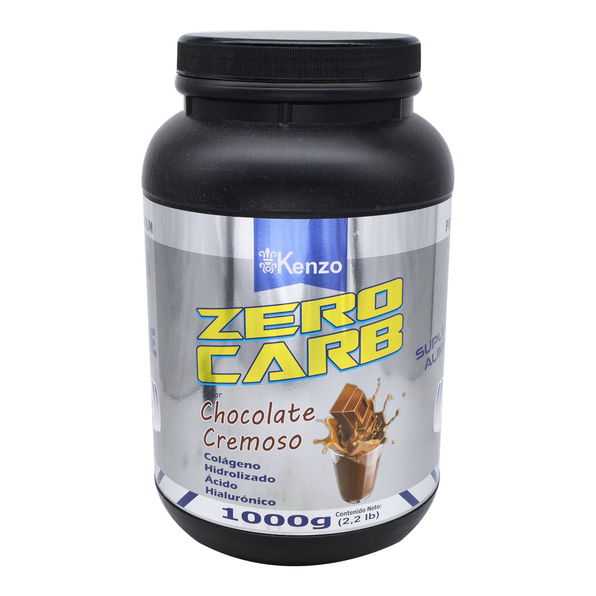 Zero Carb Sabor Chocolate Cremoso 1 kg| Con Colágeno Hidrolizado y Ácido Hialurónico | KENZO