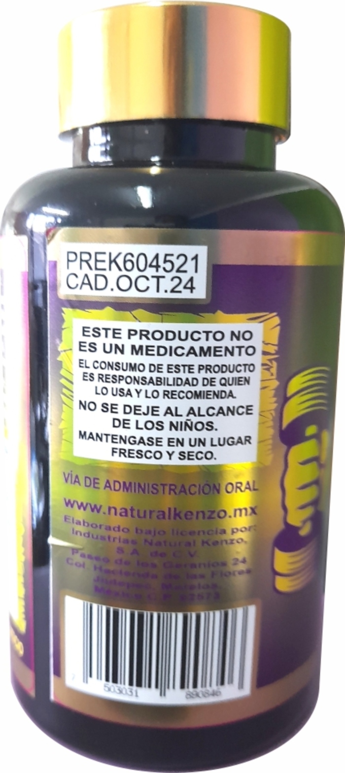 KENZO | Pre Entreno 60 capsulas | Aumenta tu nivel de energía antes del entrenamiento con Guarana, Cafeína, L- Carnitina, Té Verde