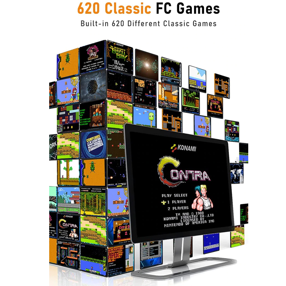  MINI GAME RETRO CON 620 JUEGOS VIDEO JUEGO 2 CONTROLES 