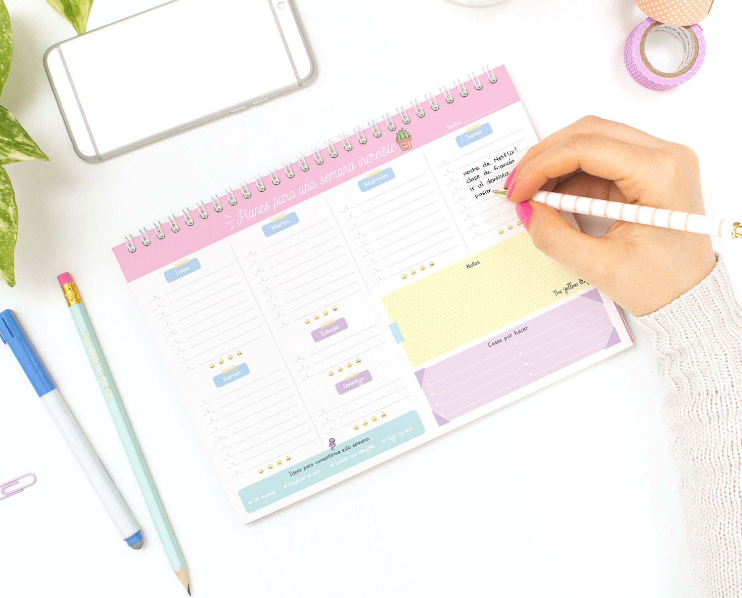 Planner Semanal The Yellow Clip Con Stickers