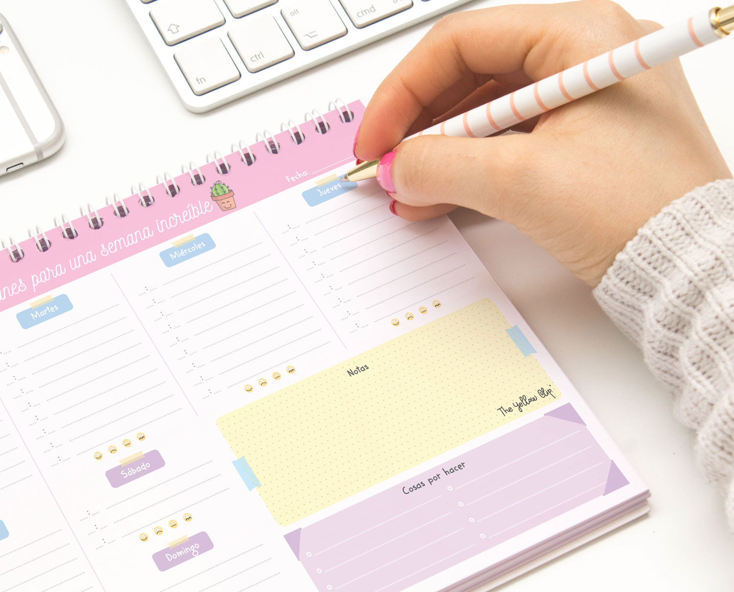 Planner Semanal The Yellow Clip Con Stickers
