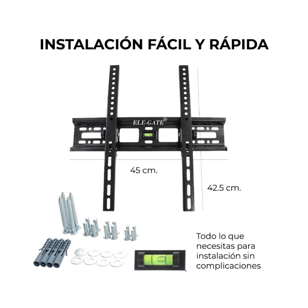 Soporte Para Pared Para TV/Monitor 26-55 Pulgadas Ele-Gate HOLD34 Color Negro