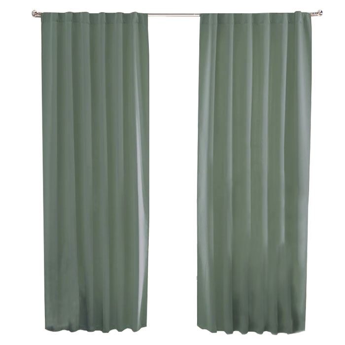 Set De Cortinas Para Sala | Cortinas Blackout Verdes + Cortinero