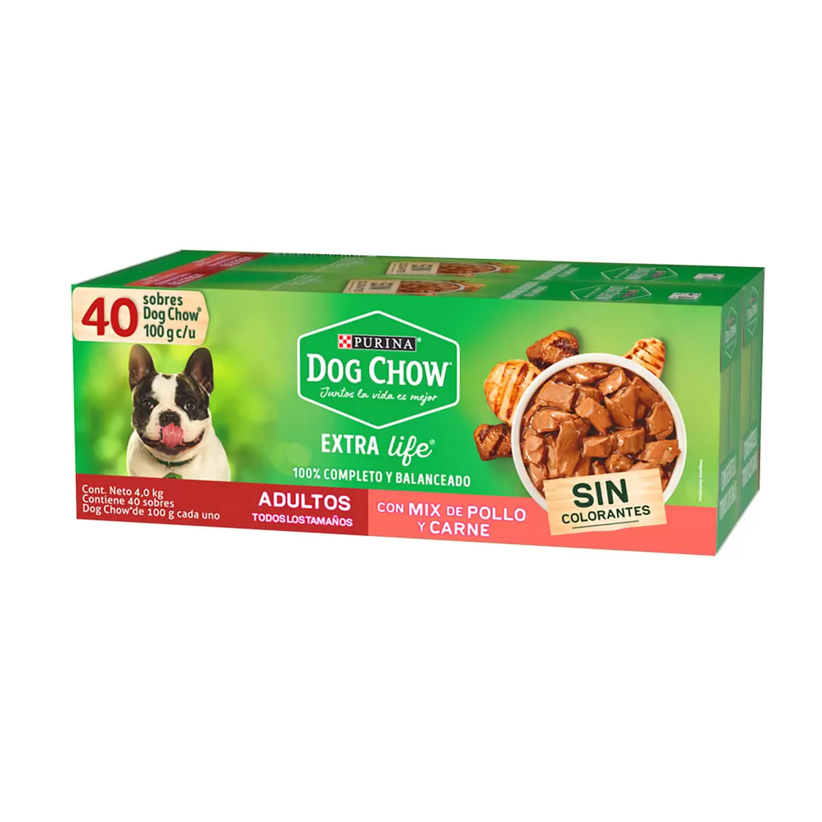 40 Sobres De Alimento Húmedo Para Perro Purina Dog Chow 668408 CST
