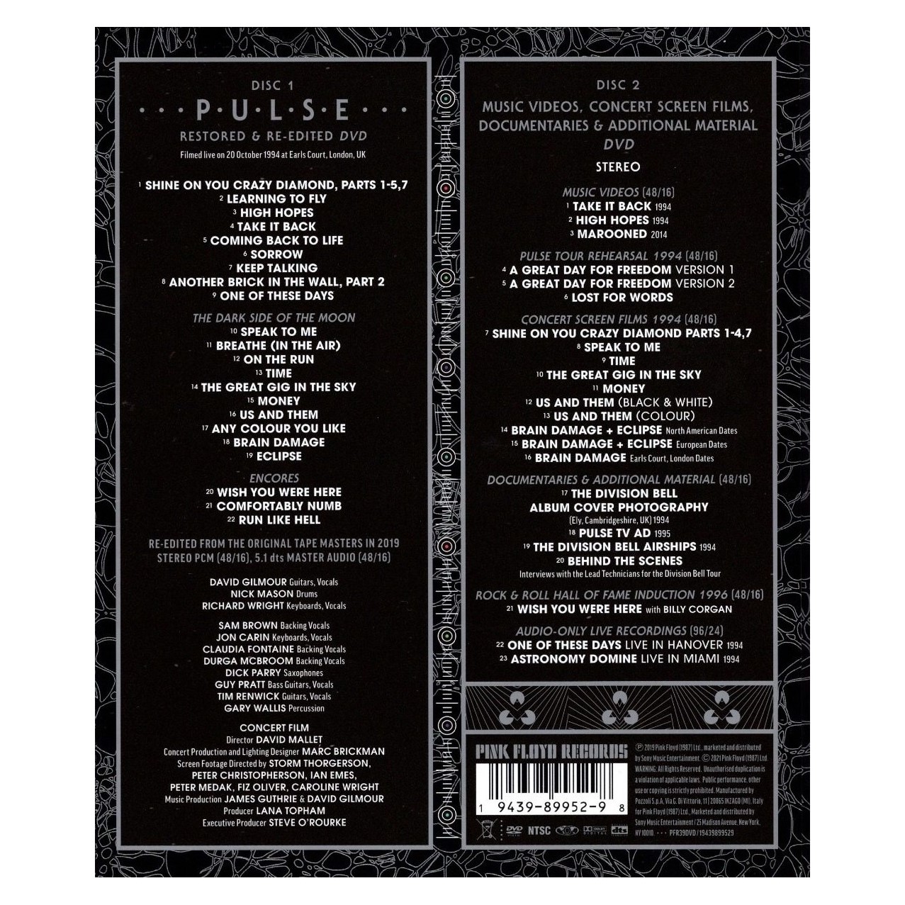 Pink Floyd Pulse Deluxe Restored & Reedited 2 Dvd + Booklet