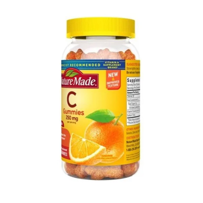 Vitamina C Adultos 250mg 120 Gomitas Apoya Sistema Inmunidad