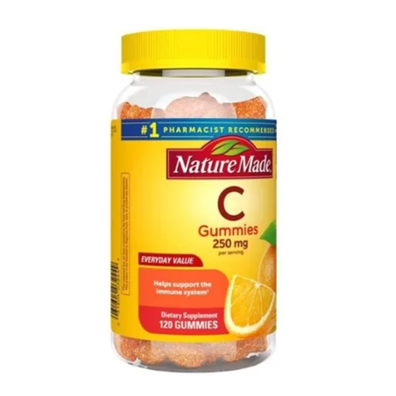 Vitamina C Adultos 250mg 120 Gomitas Apoya Sistema Inmunidad