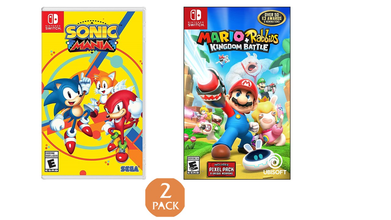 Mario + Rabbids Kingdom Battle + Sonic Mania - Nintendo Switch