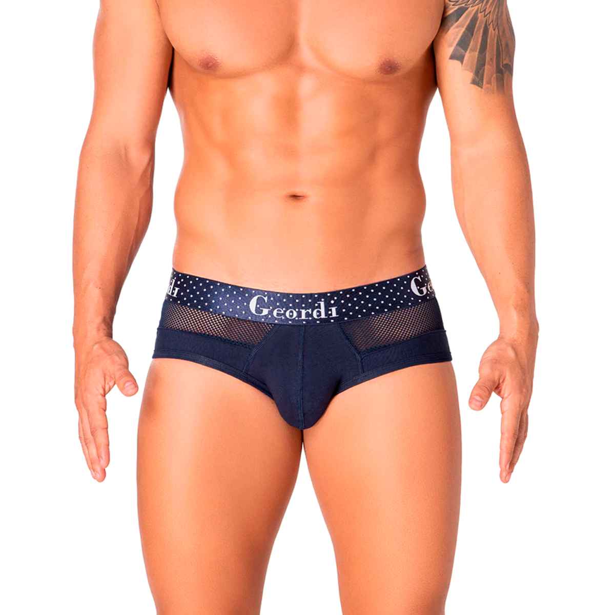 Calzoncillos Tipo Brief Para Hombre, Pack de Boxer Tipo Brief Para Hombres, Set de 3 Piezas Trusas Calzoncillos Brief, Tripack de Boxer Tipo Brief Azul Oscuro, Blanco y Negro.