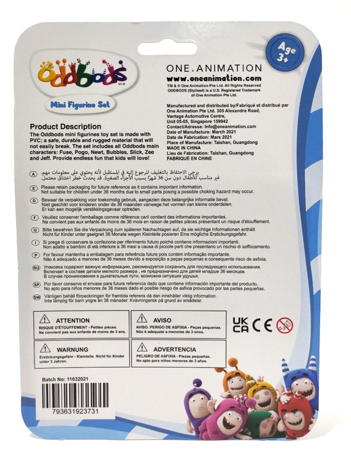 Set De 7 Mini Figuras Oddbods