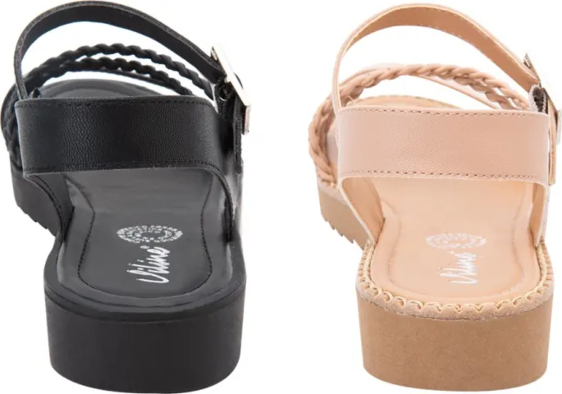 Kit 2 Pares De Sandalia Casual Para Mujer Color Negro/Nude Vi Line 6000 1033943