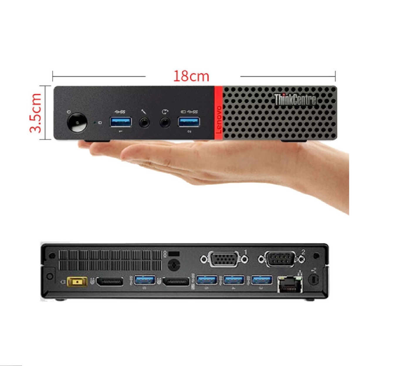 PC Lenovo ThinkCentre m710q TINY Intel Core i5-6400 Ram 4 GB en ram y 256GB HDD Con Monitor de 22PULG Windows 11- Equipo Clase A Reacondicionado 