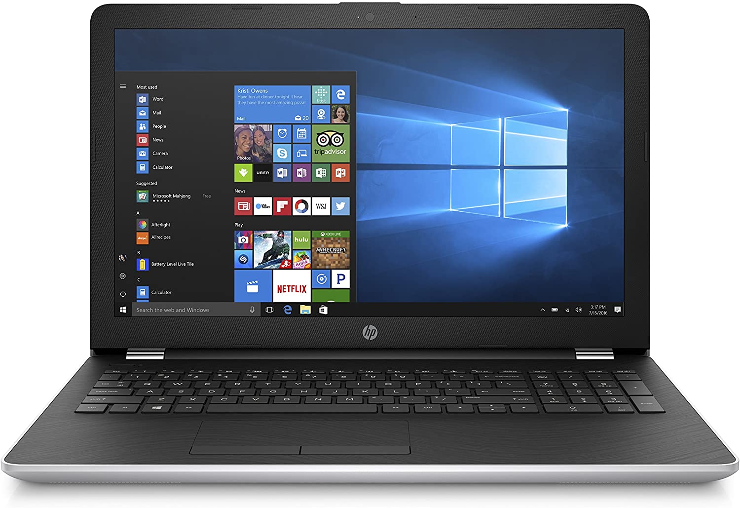Laptop HP 15-bw014la Laptop 15" HD, AMD A9-9420 APU, 12 GB RAM, 256GB SSD, Windows 10 reacondicionado grado A   