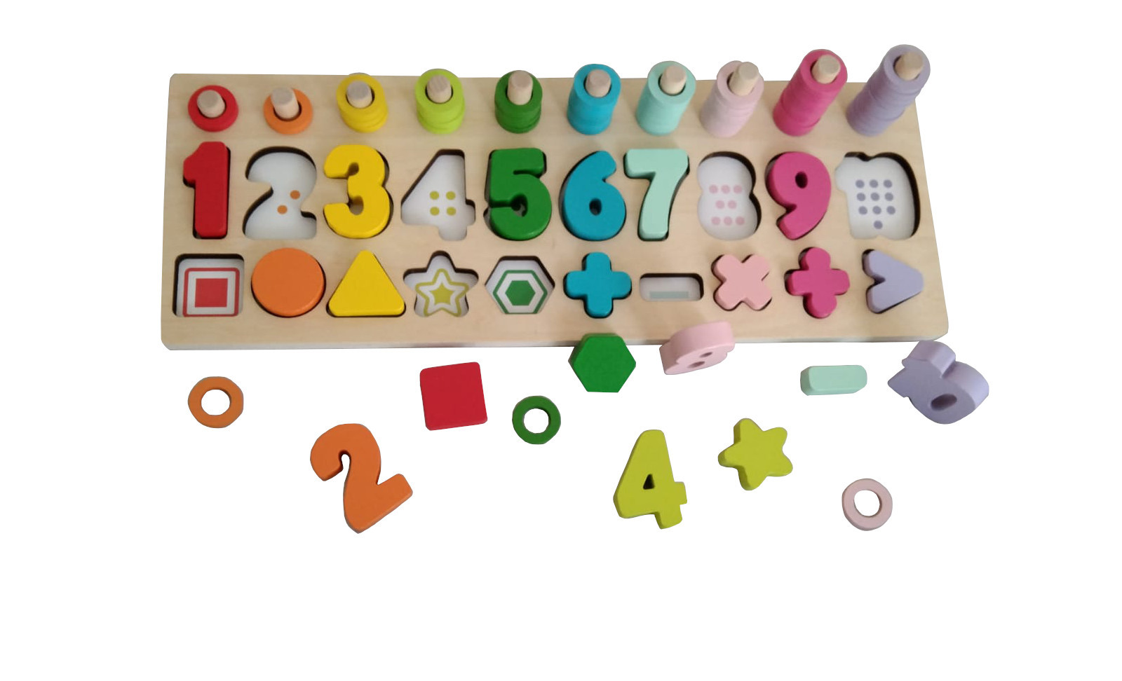 Juego Tablero De Aprendizaje D Números Y Figuras Montessori