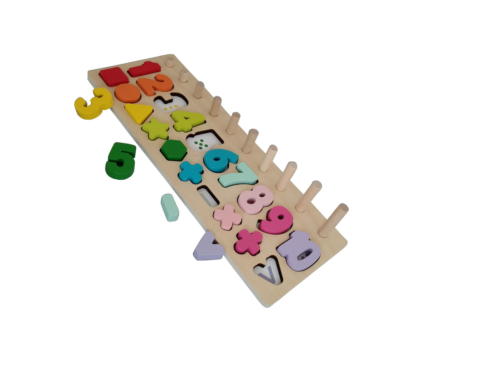 Juego Tablero De Aprendizaje D Números Y Figuras Montessori