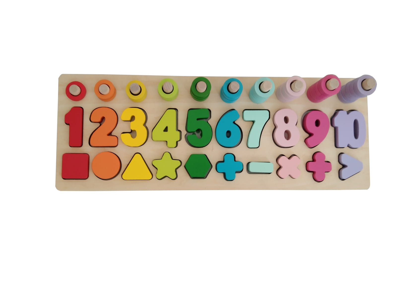 Juego Tablero De Aprendizaje D Números Y Figuras Montessori