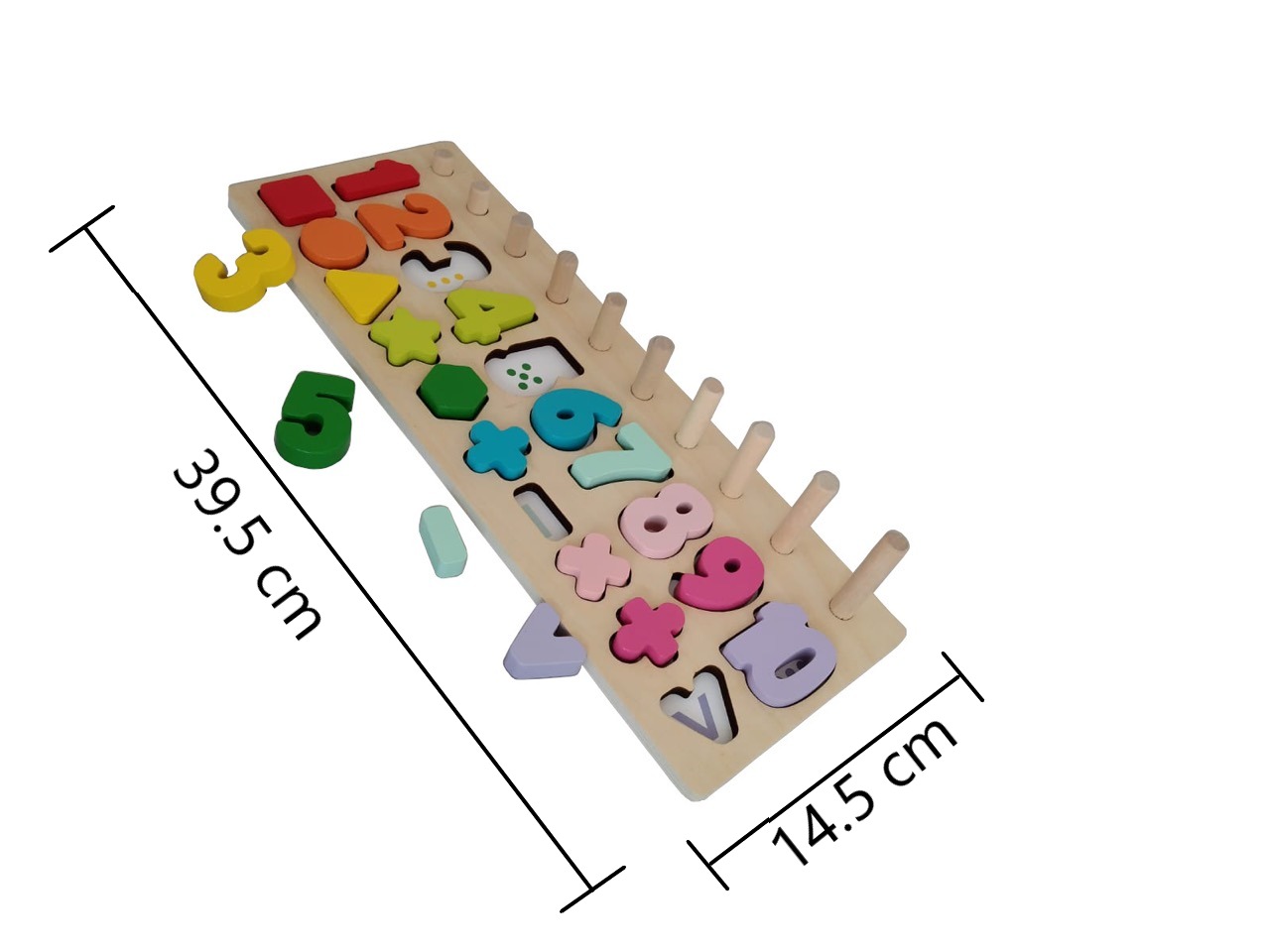 Juego Tablero De Aprendizaje D Números Y Figuras Montessori