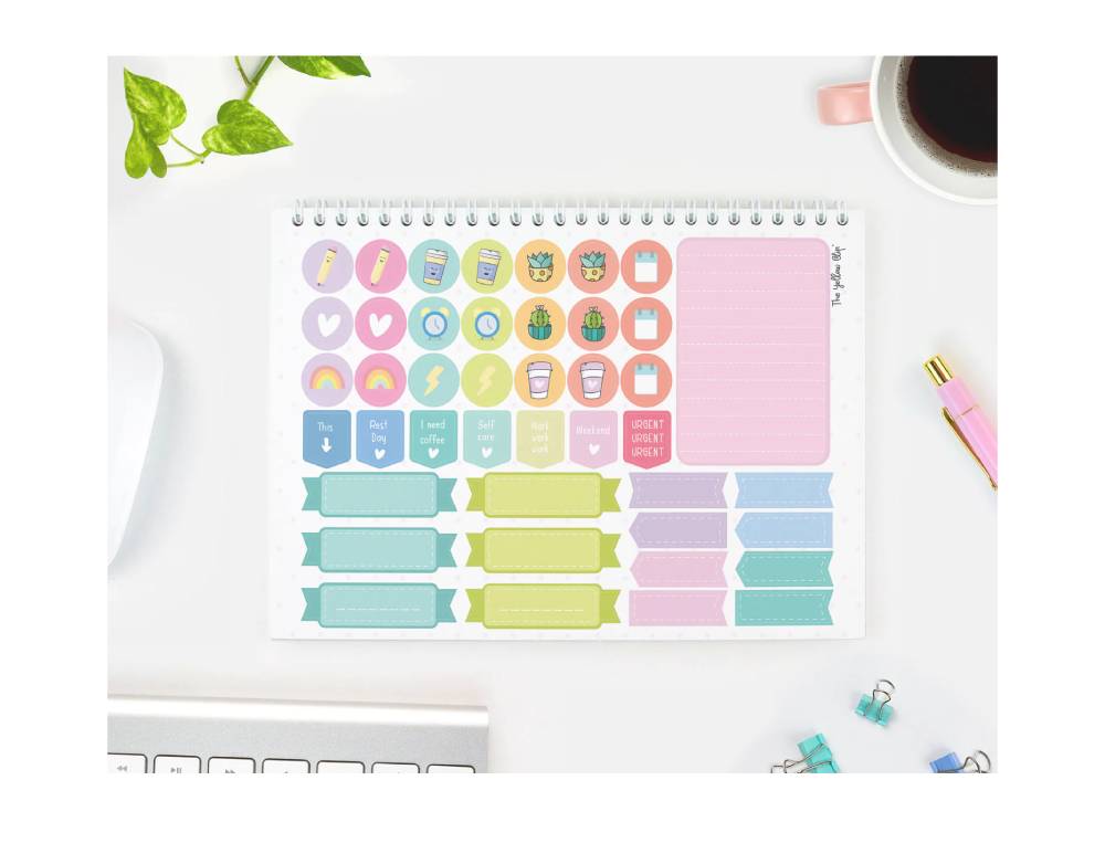 Planner Semanal The Yellow Clip Con Stickers
