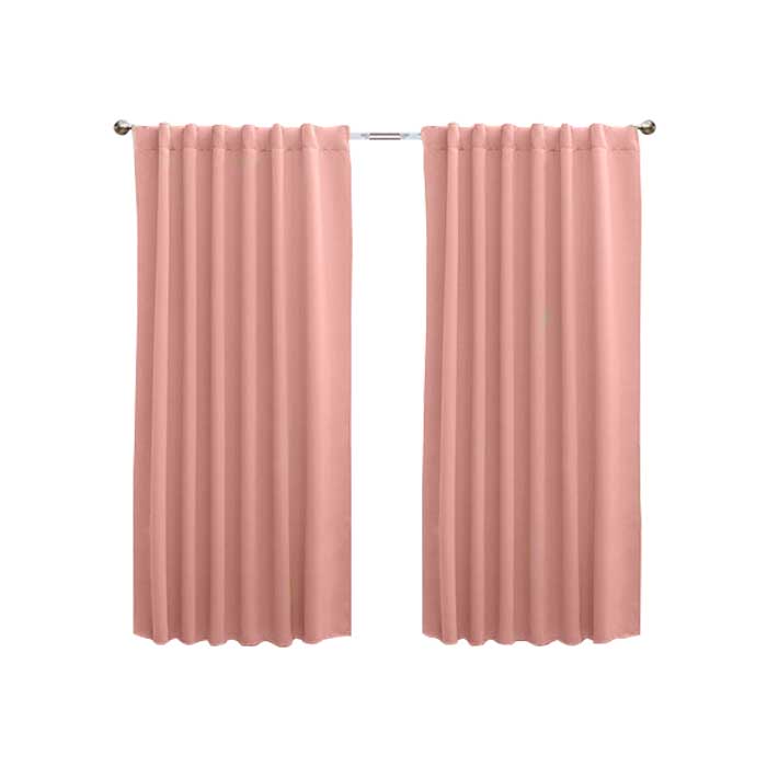 Set De Cortinas Para Recámara | Cortinas Blackout Rosas + Traslúcidas