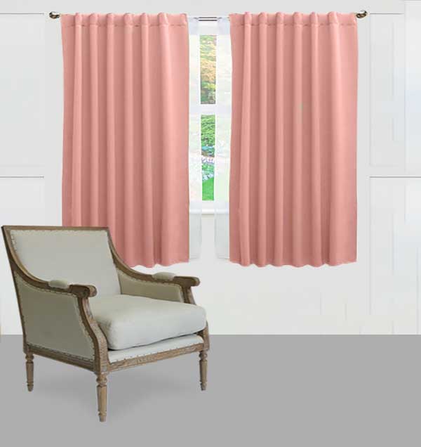 Set De Cortinas Para Recámara | Cortinas Blackout Rosas + Traslúcidas