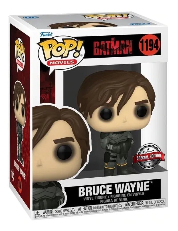 Funko Pop Movies: The Batman - Bruce Wayne sin Mascara Exclusivo 