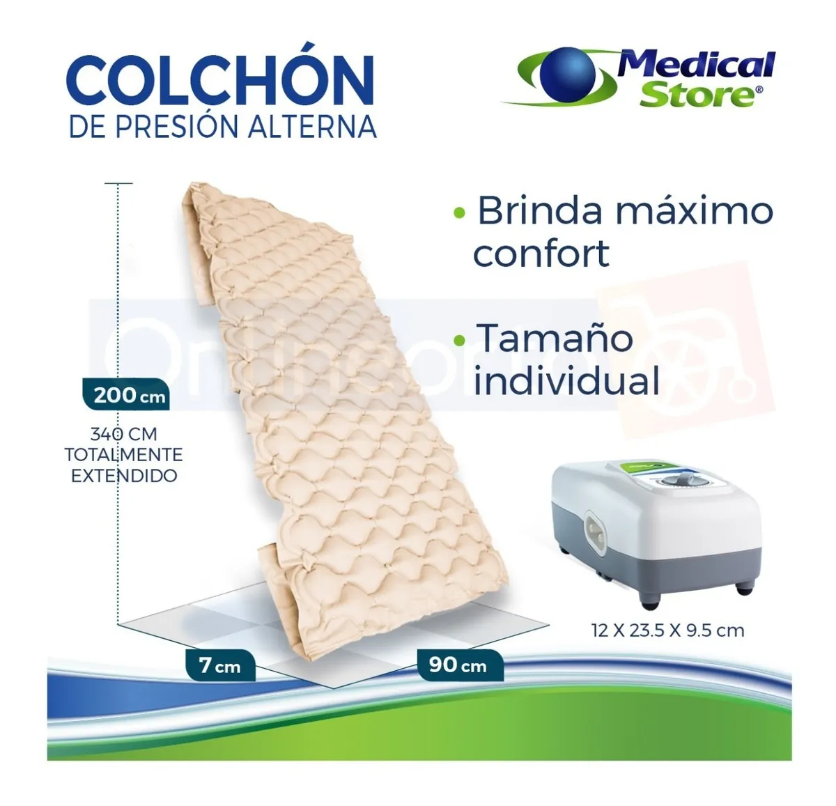Colchón De Presión Alterna Antiescaras Ulceras Drive