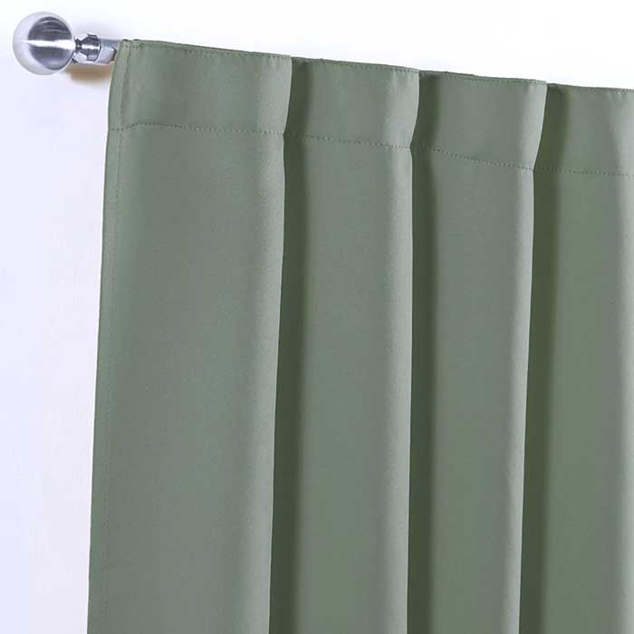 Set De Cortinas Para Sala | Cortinas Blackout Verdes + Traslúcidas + Cortinero