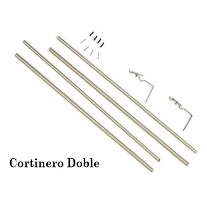 Set De Cortinas Para Sala | Cortinas Blackout Verdes + Traslúcidas + Cortinero