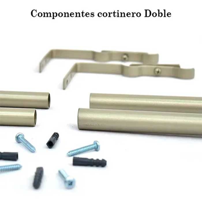Set De Cortinas Para Sala | Cortinas Blackout Verdes + Traslúcidas + Cortinero
