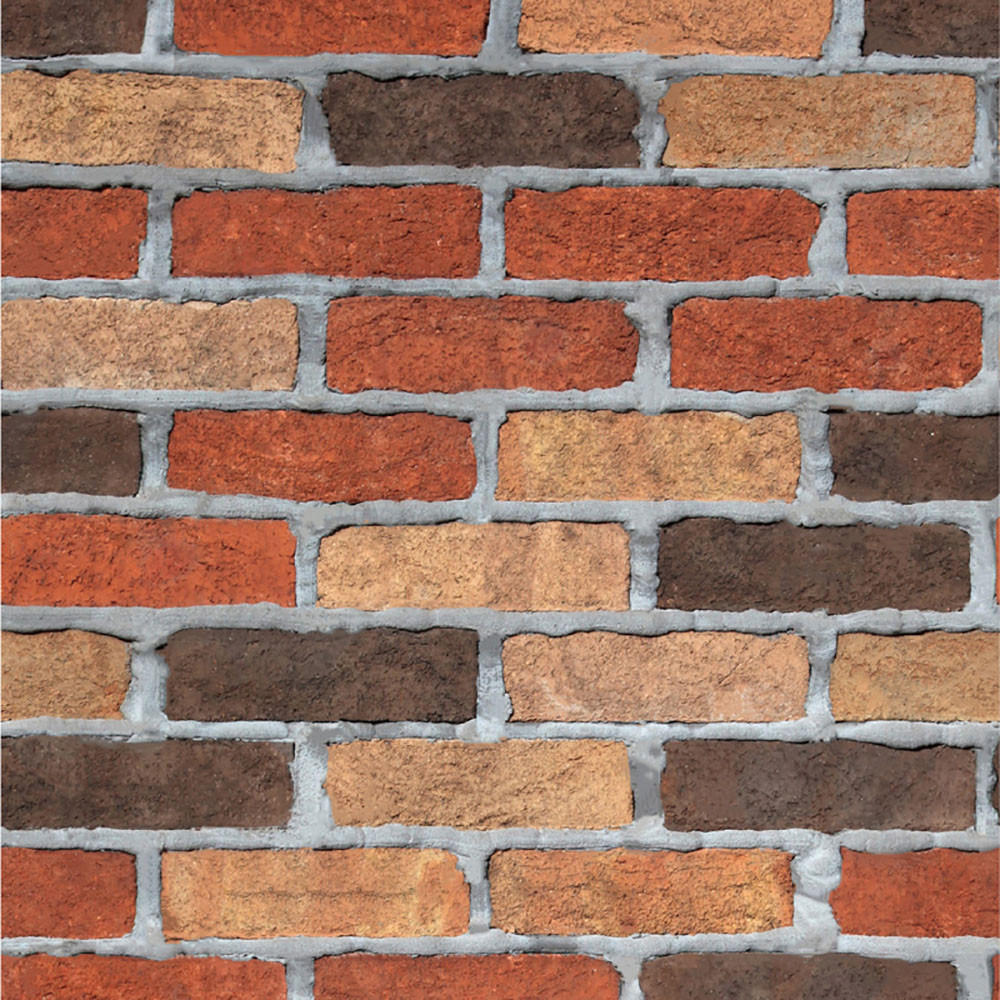 Papel Tapiz Autoadhesivo Ladrillo Clasico Rojo 10m X 45cm TP07