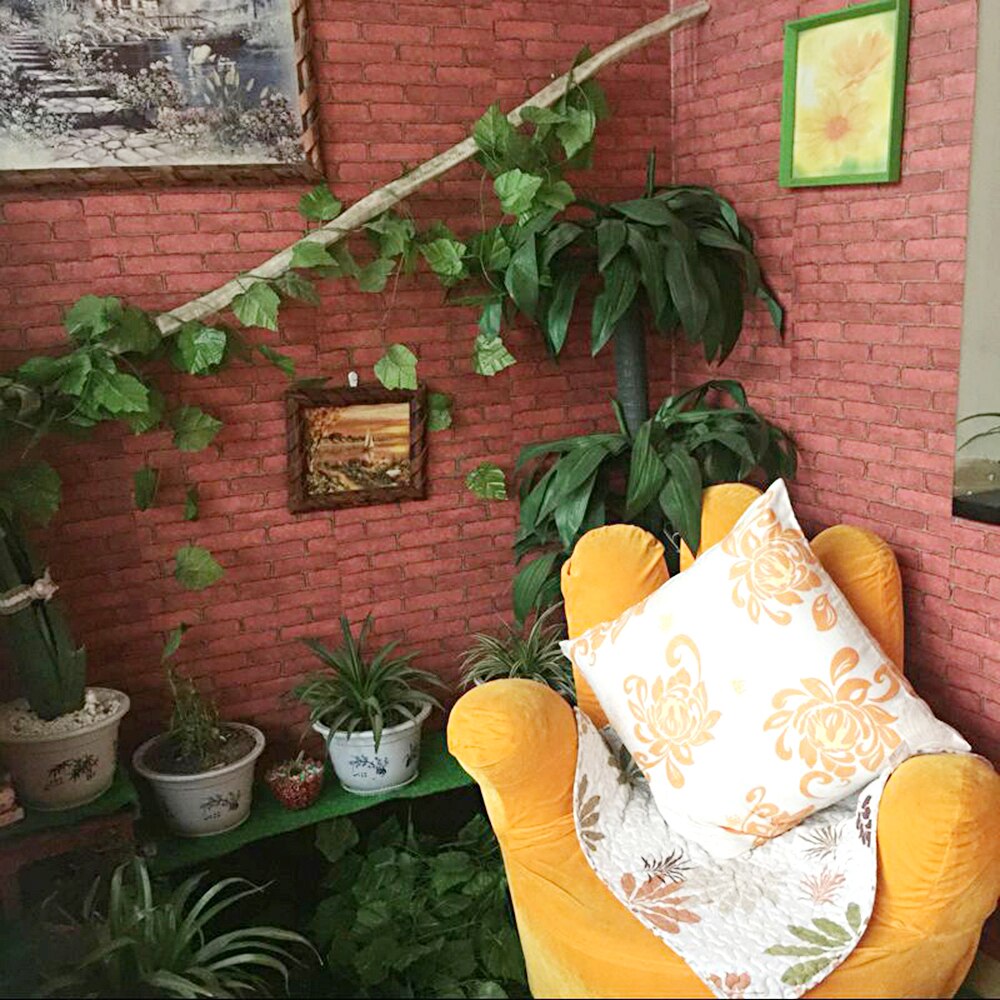 Papel Tapiz Autoadhesivo Ladrillo Rojo Navidad 10m X 45cm TP09