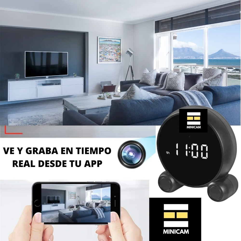 Cámara Reloj Despertador Espía Wifi Inteligente