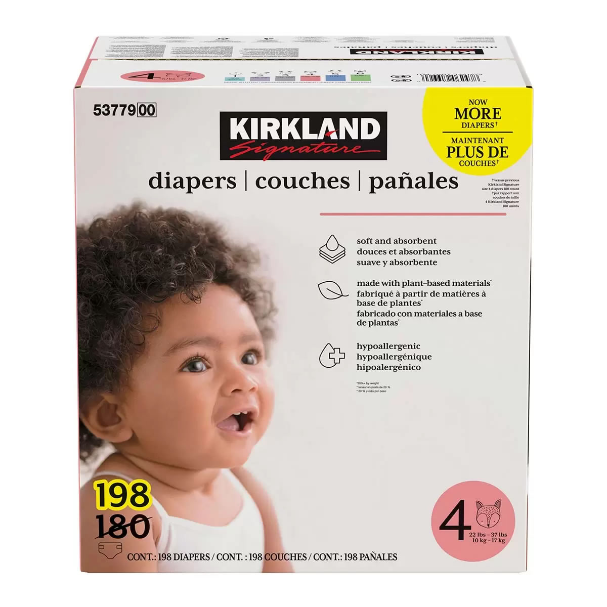 Pañales Etapa 4 Unisex 198 Pz Kirkland Signature 1481673 CST