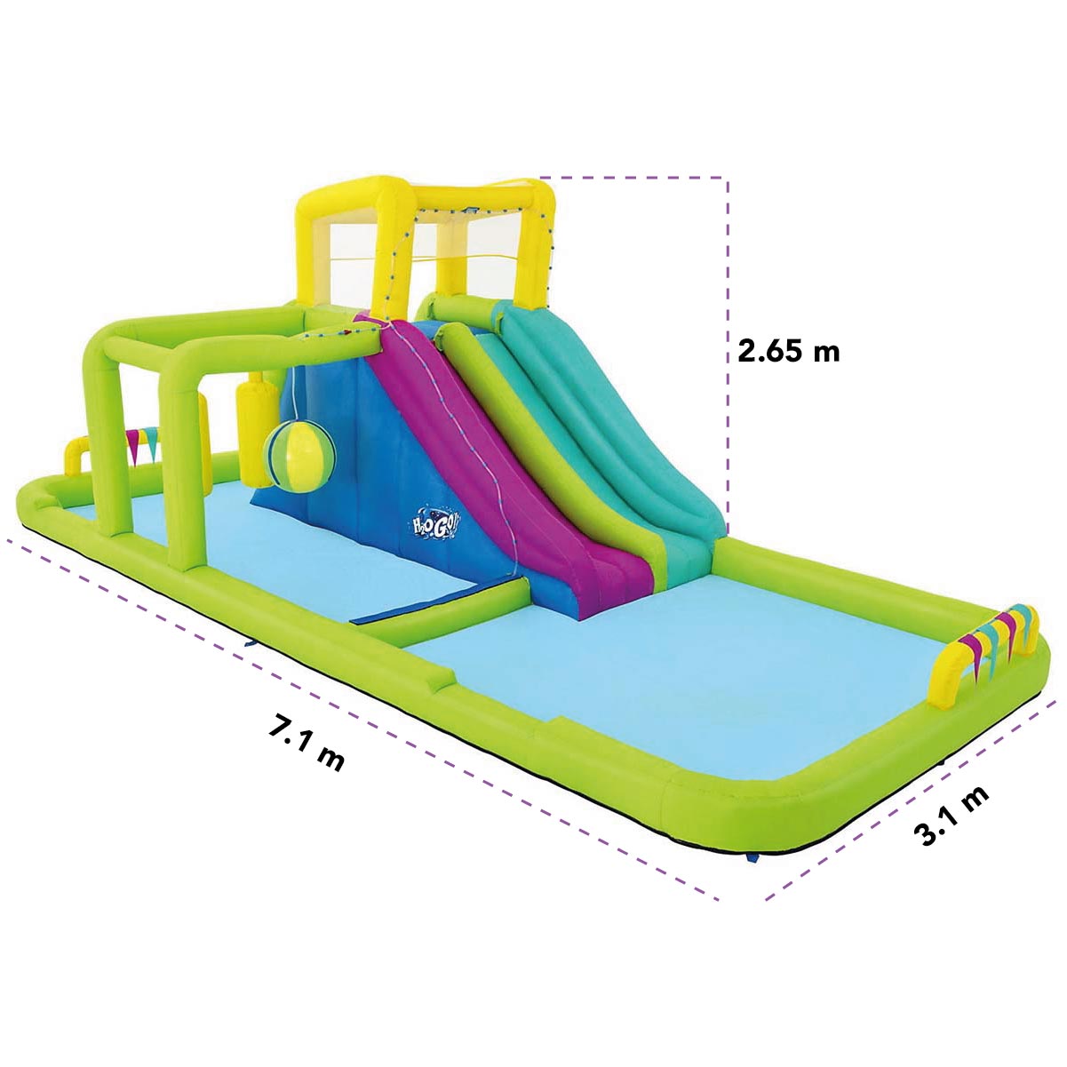 Centro Juego Acuatico Alberca Inflable Piscina 265cm Bestway