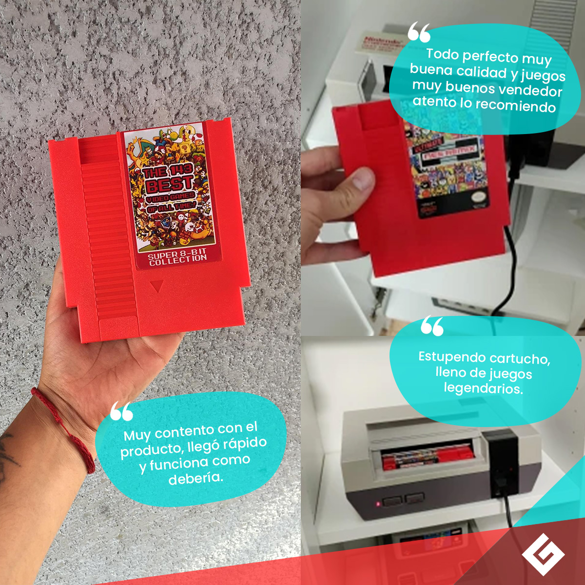 Cartucho Nes Multi Juegos Nintendo 143 Videojuegos En 1