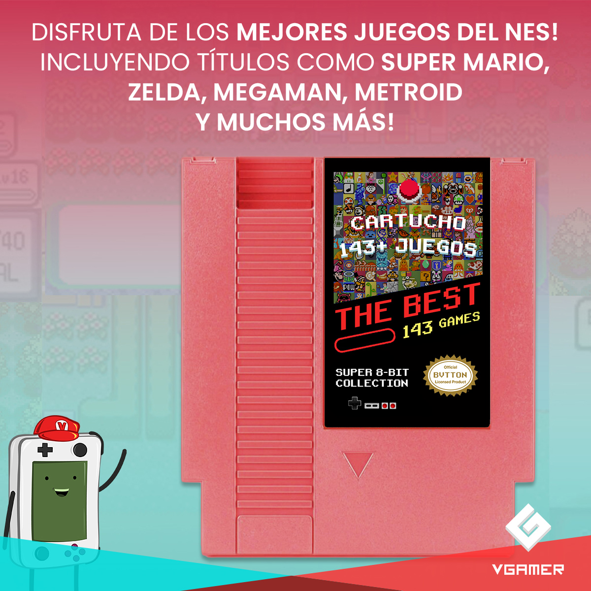 Cartucho Nes Multi Juegos Nintendo 143 Videojuegos En 1