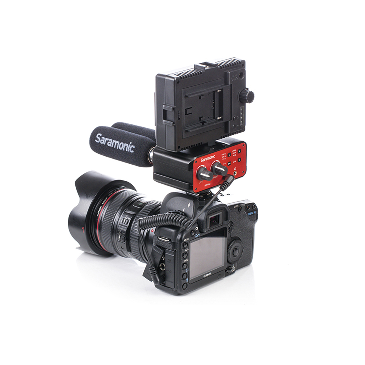 Mezclador de audio activo de 2 canales con alimentación phantom Saramonic SR-PAX1