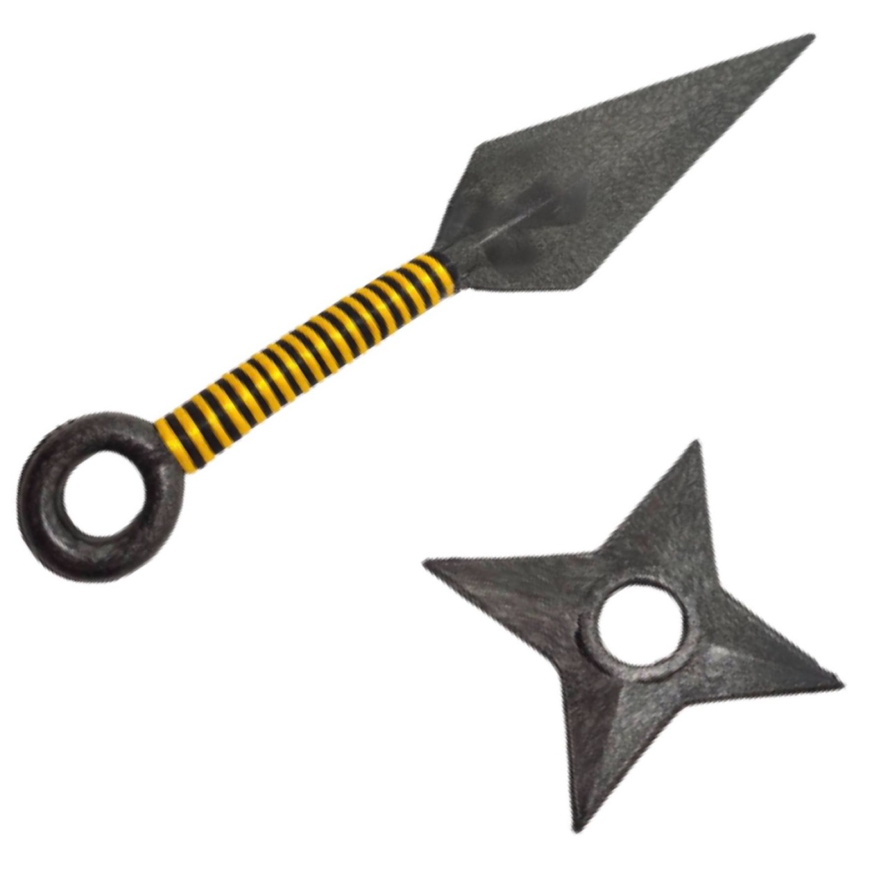 Cosplay Naruto Disfraz Boruto Hijo Kit Combo 1 Banda Aldea Oculta de la Hoja Renegado Rayada, 1 Shuriken y 1 Kunai Konoha Ninja