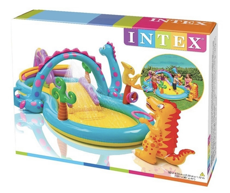 Alberca inflable Centro de juegos Dinosaurios Intex 