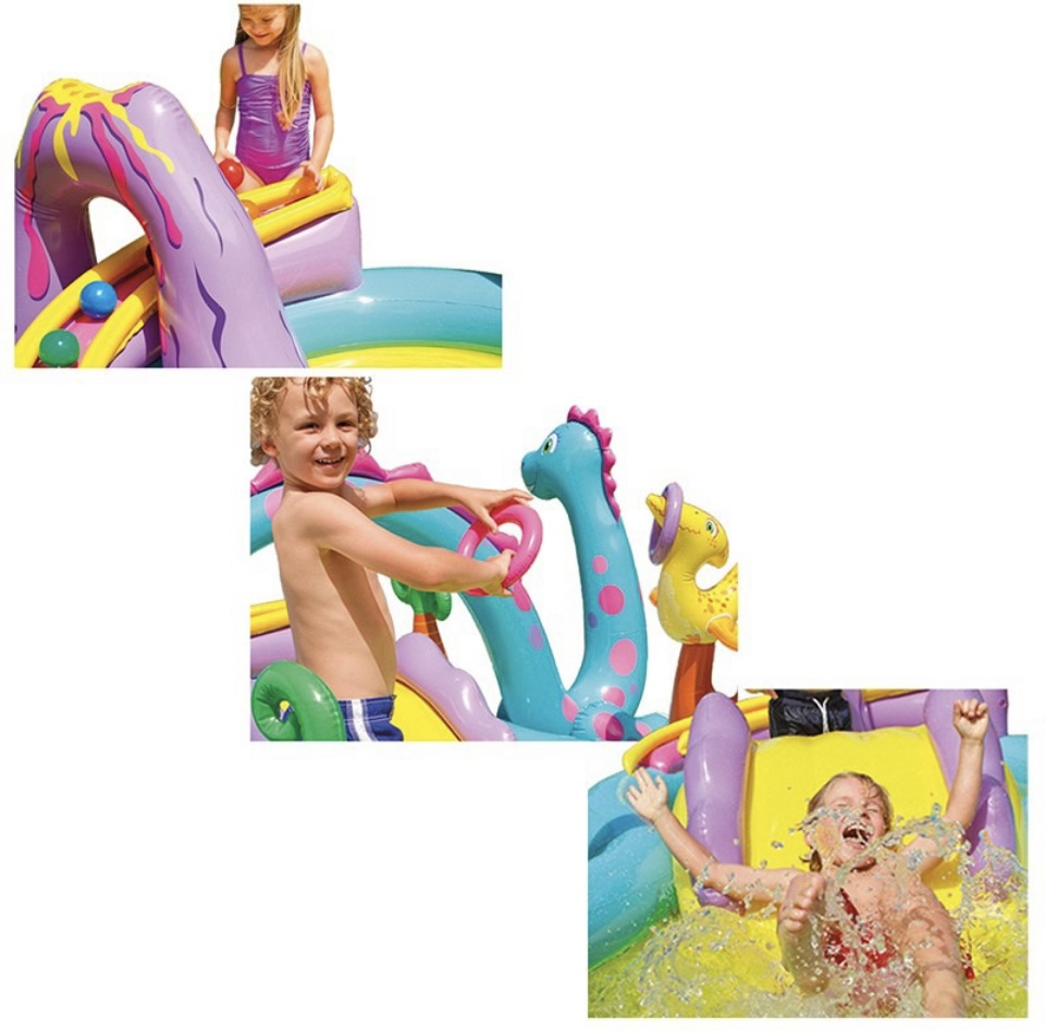 Alberca inflable Centro de juegos Dinosaurios Intex 