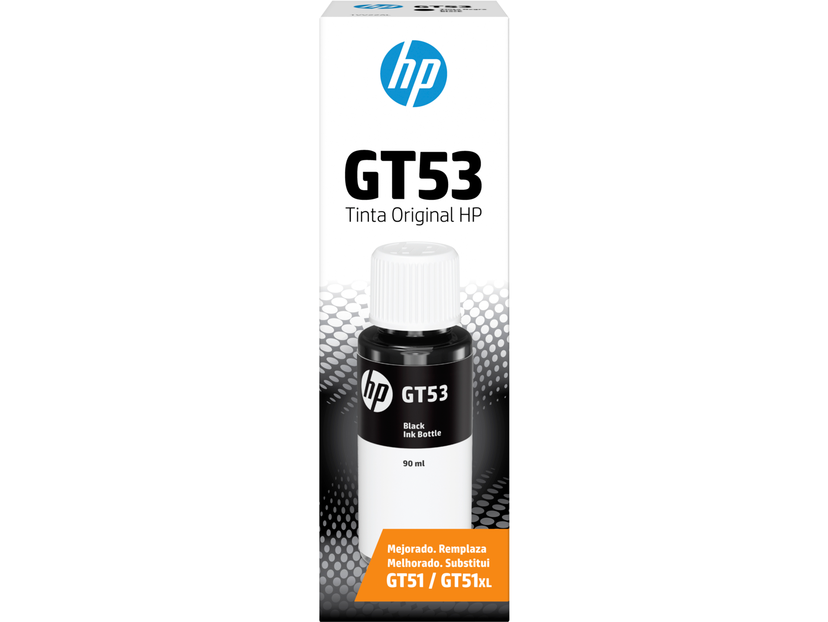  Botella de Tinta Original HP GT53 de 90 ml, Negro